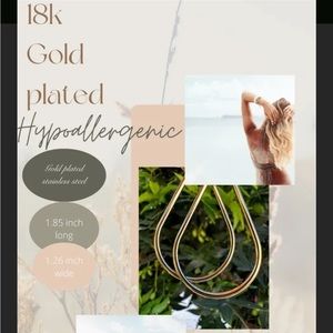 Boho 18K Gold plated stainless steel hypoallergenic hoops